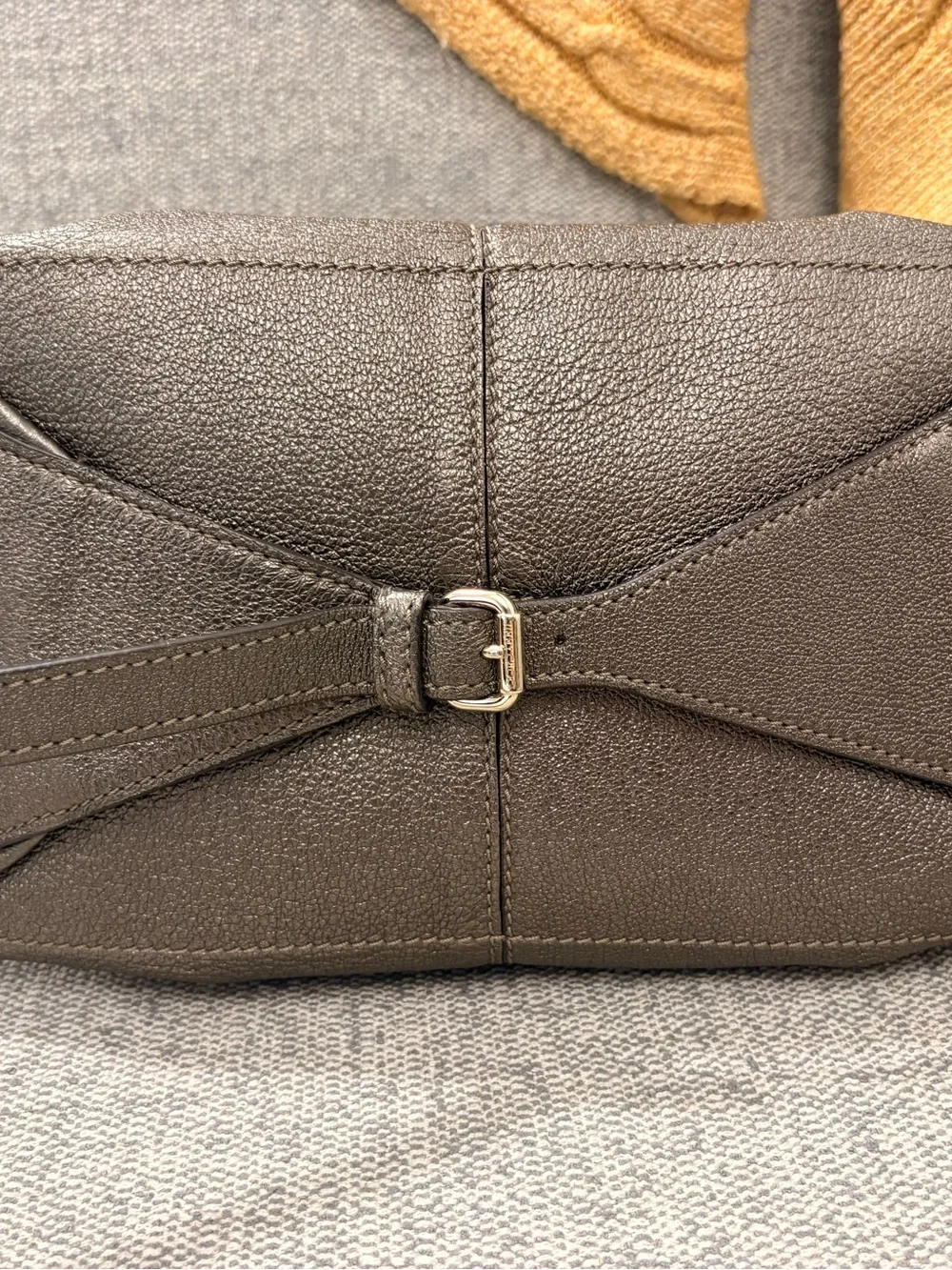 Jimmy Choo Ramona shoulder bag - Metallic Bronze Leather